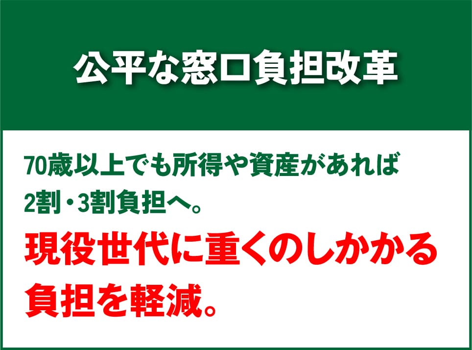 公平な窓口負担改革