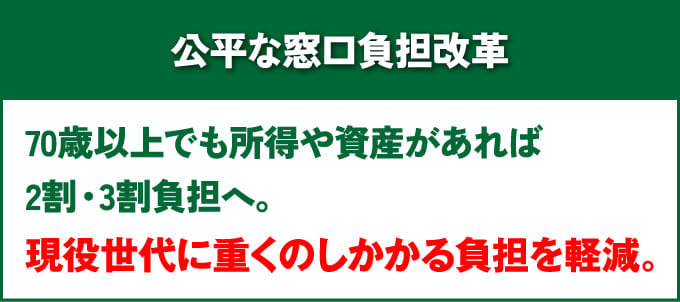 公平な窓口負担改革