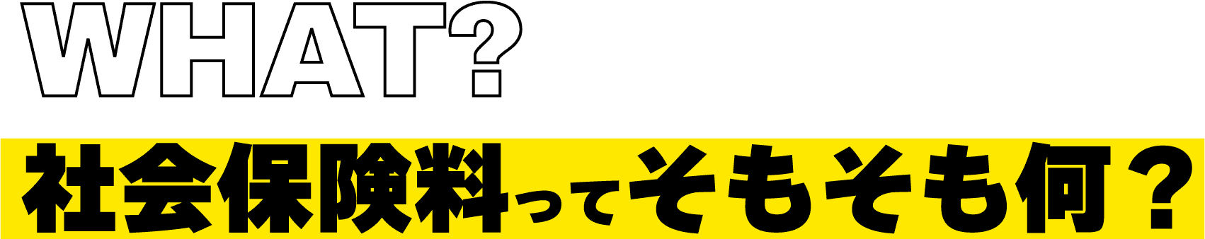 WHAT?社会保険料ってそもそも何?